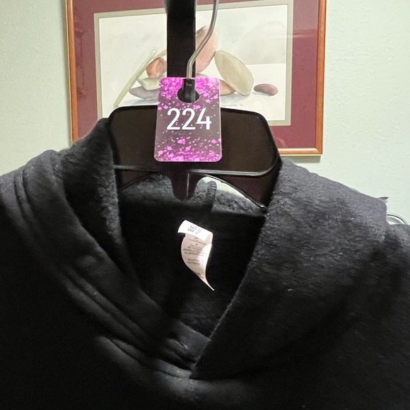 Bella Canvas Black Hoodie with Teal Text “get Used To Different” The Chosen #224 - Picture 3 of 5